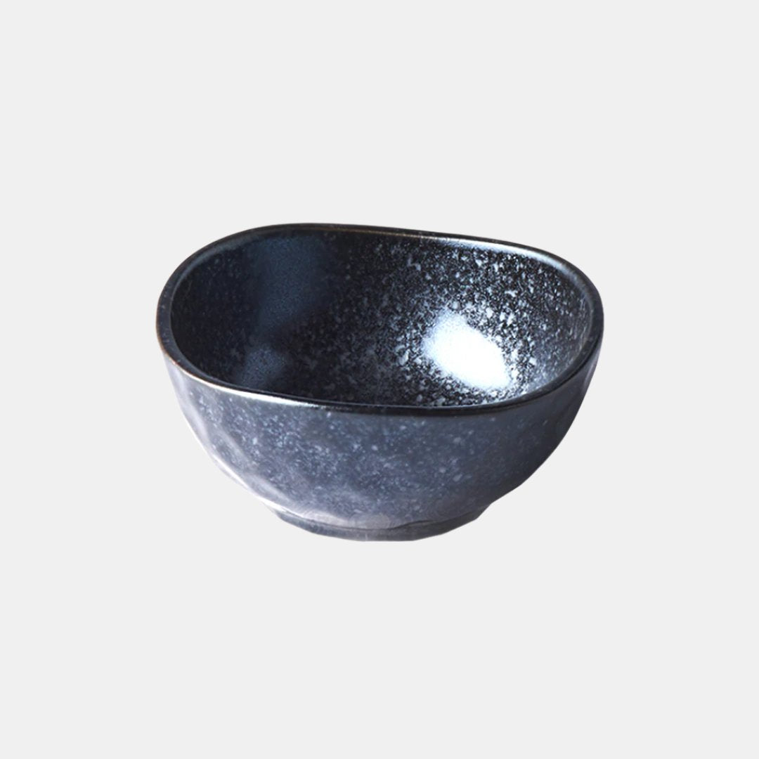 Sauce Dish Organic 9cm Kanso Matt Black Glaze - Image 2