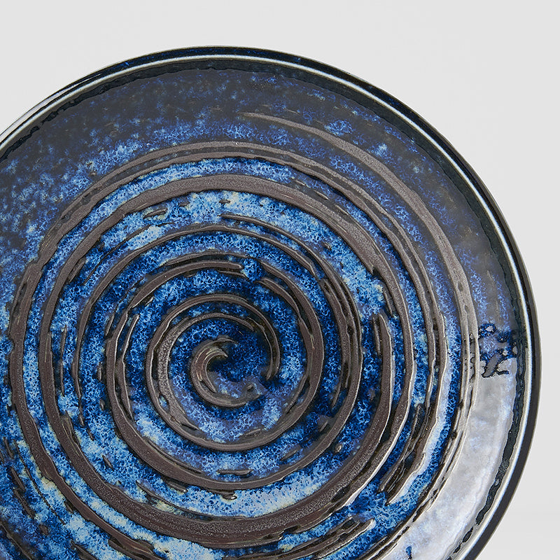 Tapas Plate 17cm Copper Swirl Glaze - Image 4