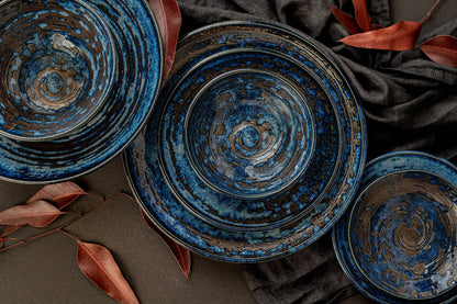 Tapas Plate 17cm Copper Swirl Glaze - Image 5