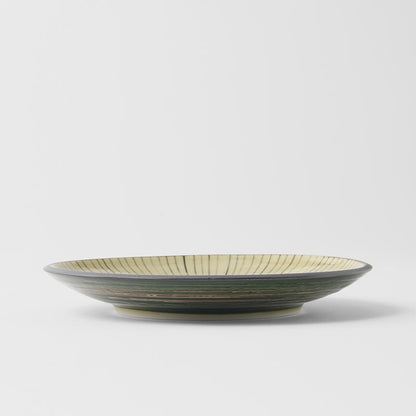 Tapas Plate 17cm Green Converging Line Glaze - Image 5
