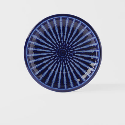 Dinner Plate 26cm Cobalt Rays Glaze - Image 4