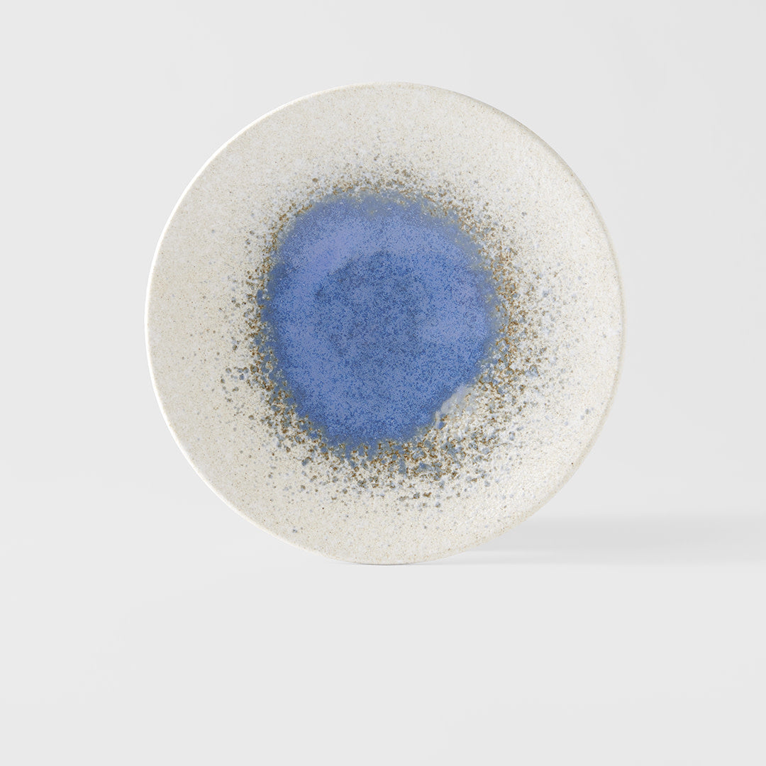 Dinner Plate 25.5cm Bright Blue Puddle Glaze - Image 3