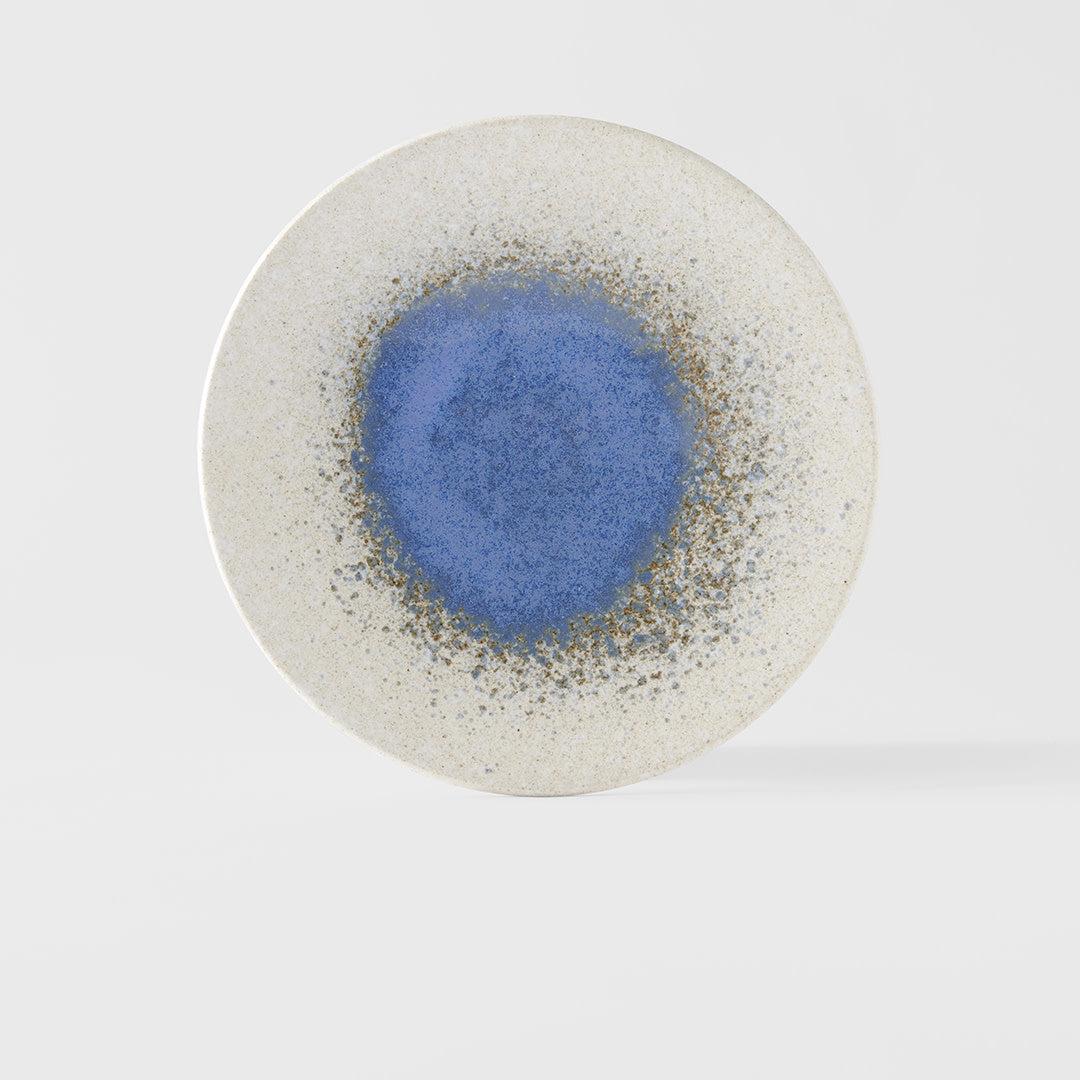 Dinner Plate 25.5cm Bright Blue Puddle Glaze - Image 5