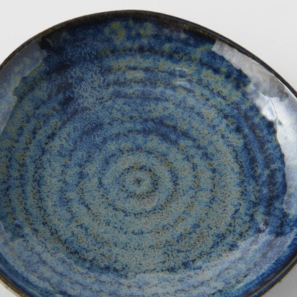 Saucer Organic Shape 13.5cm Kanso Indigo Blue Glaze - Image 2
