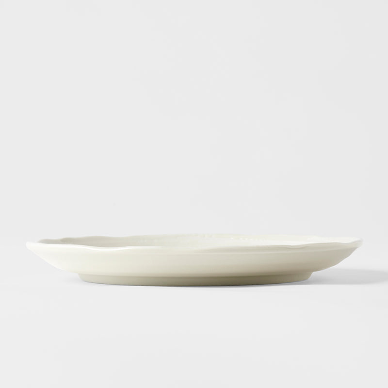 Side Plate 21.5cm White Spiral Glaze - Image 4