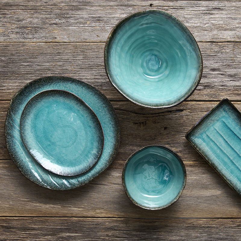 Bowl Deep Ikebana 22cm Sky Blue Glaze - Image 4