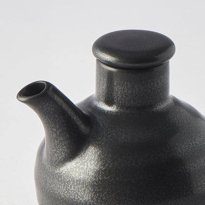 Soy Pot Minoyaki Porcelain 110ml Matte Black Glaze - Image 2