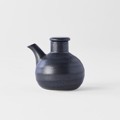 Soy Pot Minoyaki Porcelain 110ml Matte Black Glaze - Image 5