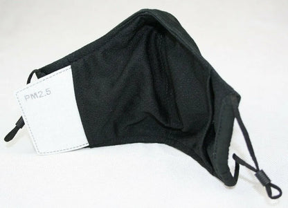 Adult Face Mask w/ Breathing Valve & 2 Filters Black - Made in Vietnam - Image 2