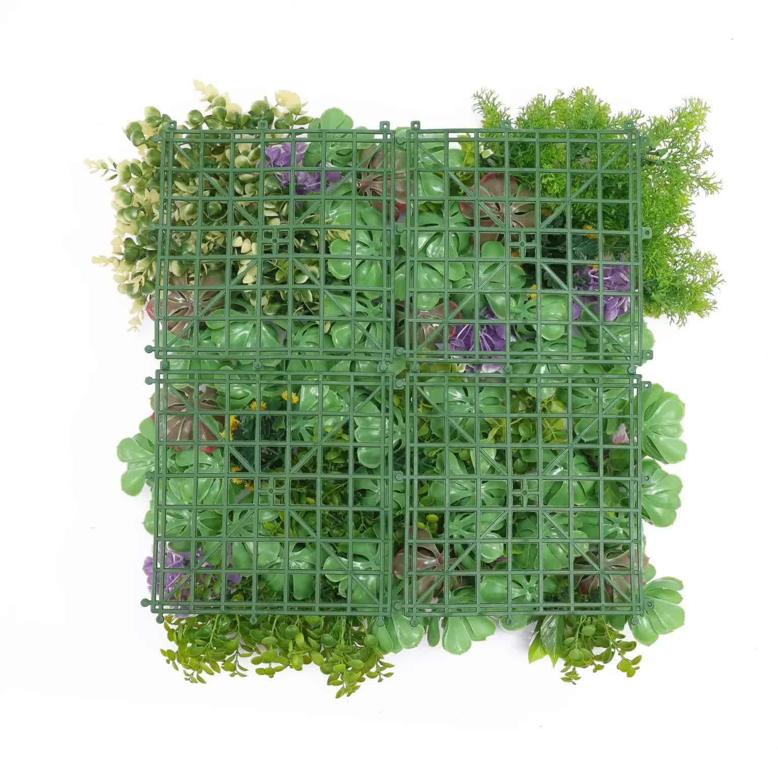 Artificial Dense Succulent Green Wall / Vertical Garden Panel 50cm x 50cm UV Resistant - Image 3