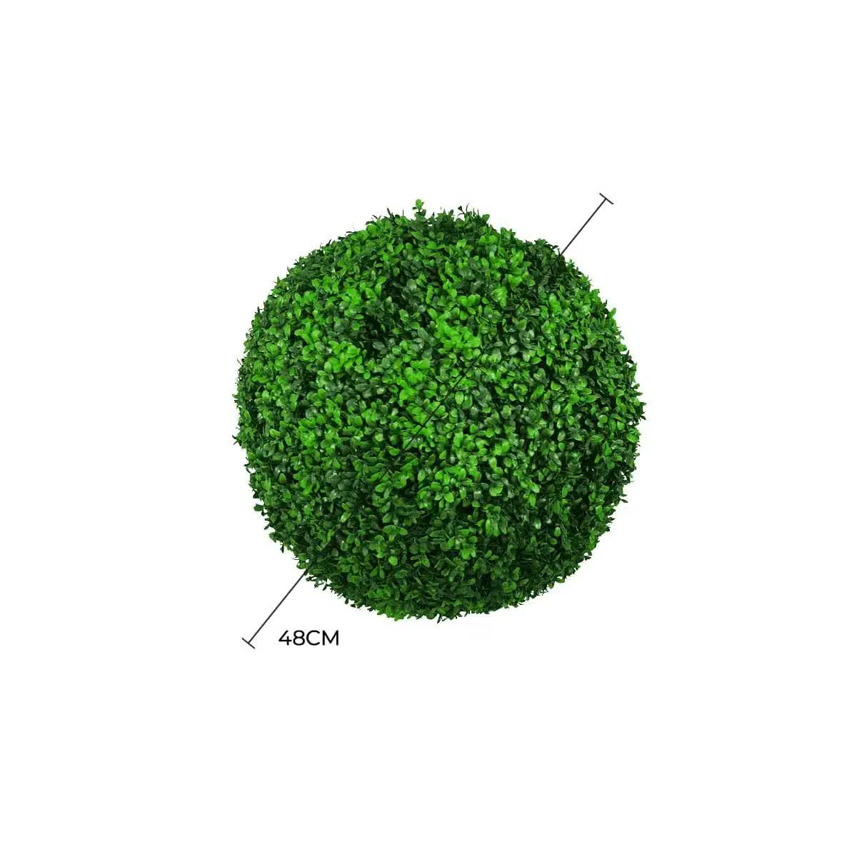 Large Green Leaf Buxus Faulkner Topiary Ball UV Resistant 48cm - Image 2