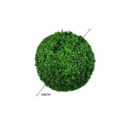 Large Green Leaf Buxus Faulkner Topiary Ball UV Resistant 48cm - Image 2