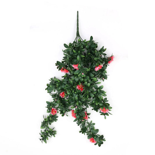 Hanging Pink Rose Stem UV Resistant 85cm