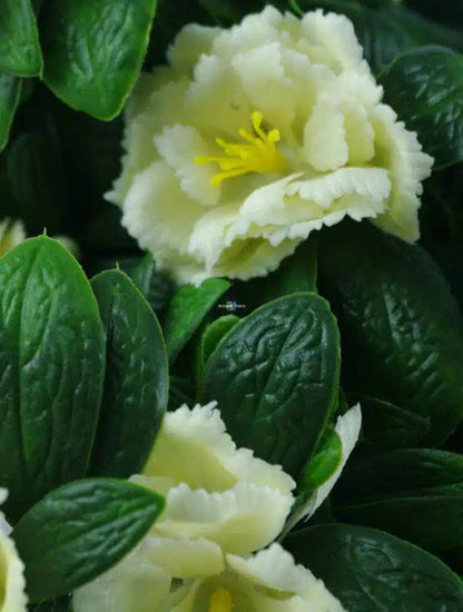 Premium Artificial White Rose Bunch UV Resistant 45cm - Image 3