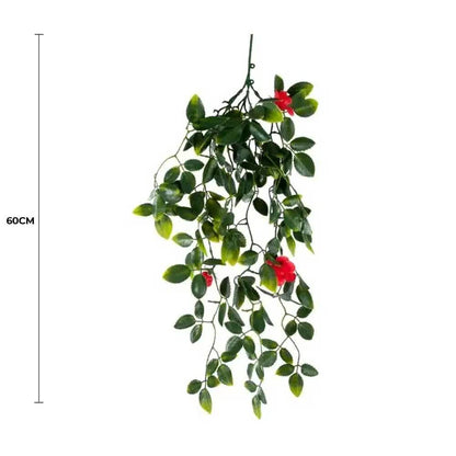 Red Mixed Hanging Foliage UV Resistant 60cm - Image 2