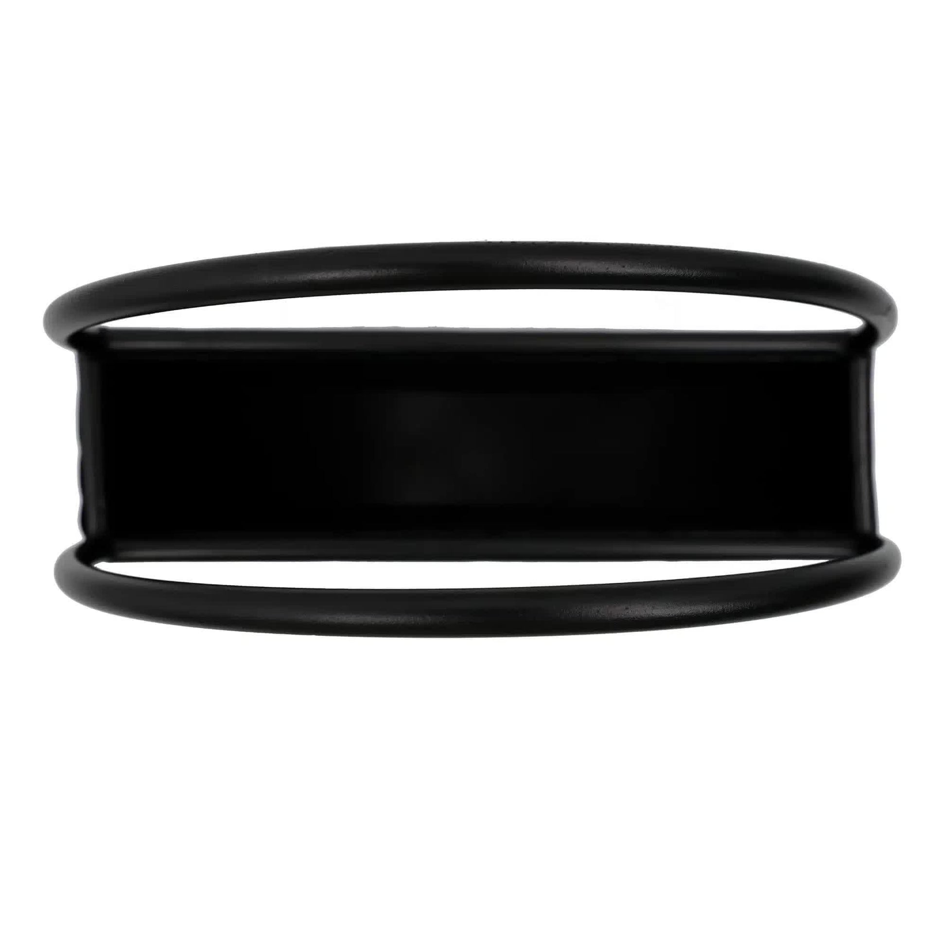 Premium Floating Half Moon / Semi Circle Metal Wall Planter | Onyx Black 35cm - Image 3