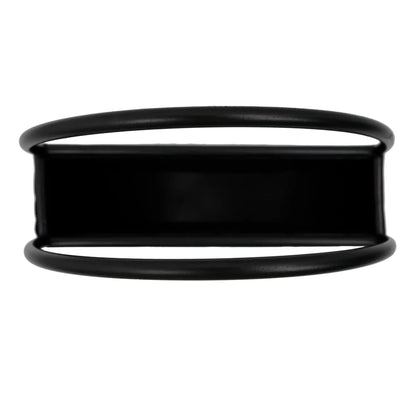 Premium Floating Half Moon / Semi Circle Metal Wall Planter | Onyx Black 35cm - Image 3