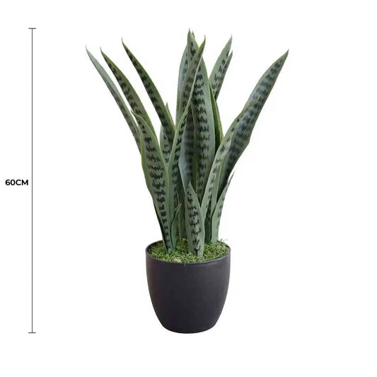 Artificial Snake Plant Sansevieria UV Resistant 60cm - Image 2