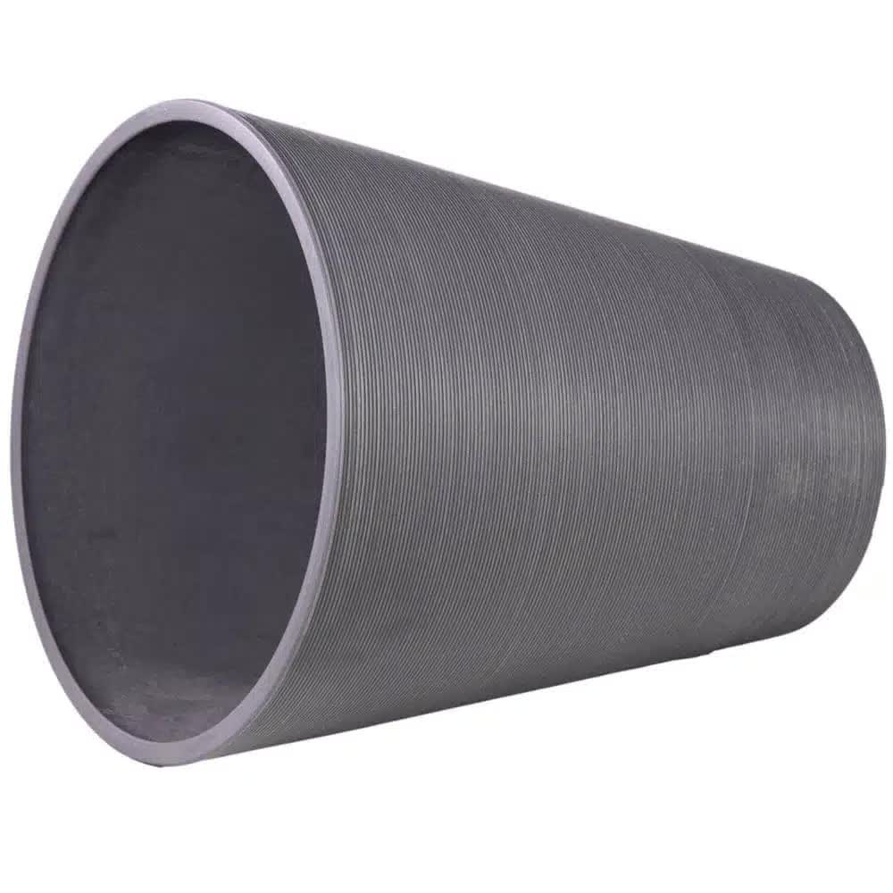 Decorative Textured Round Grey Planter 47cm - Image 3