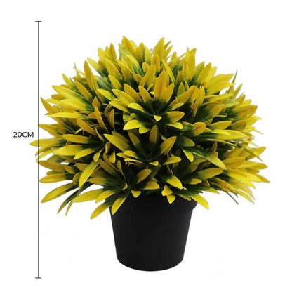 Small Potted Artificial Decorative Yellow Lily Plant UV Resistant 20cm - Image 2