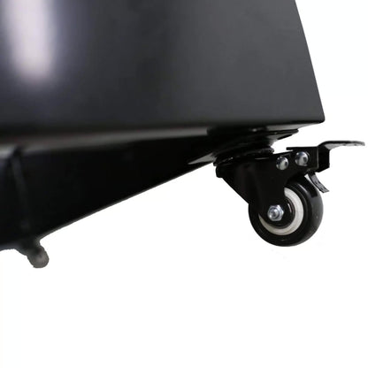 Black Metal Planter Medium + Wheels - Image 3