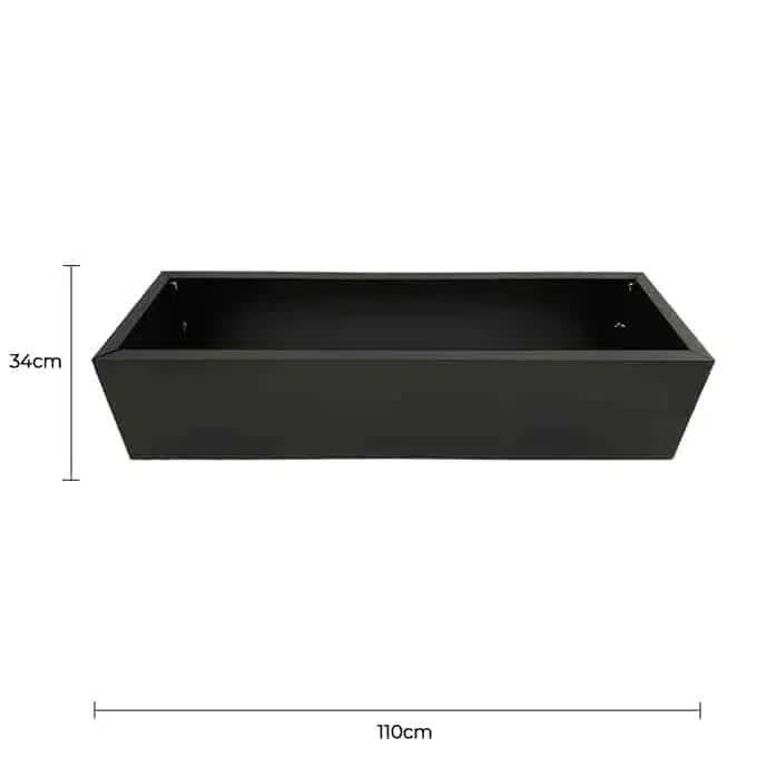 Black Metal Planter Medium - Image 2