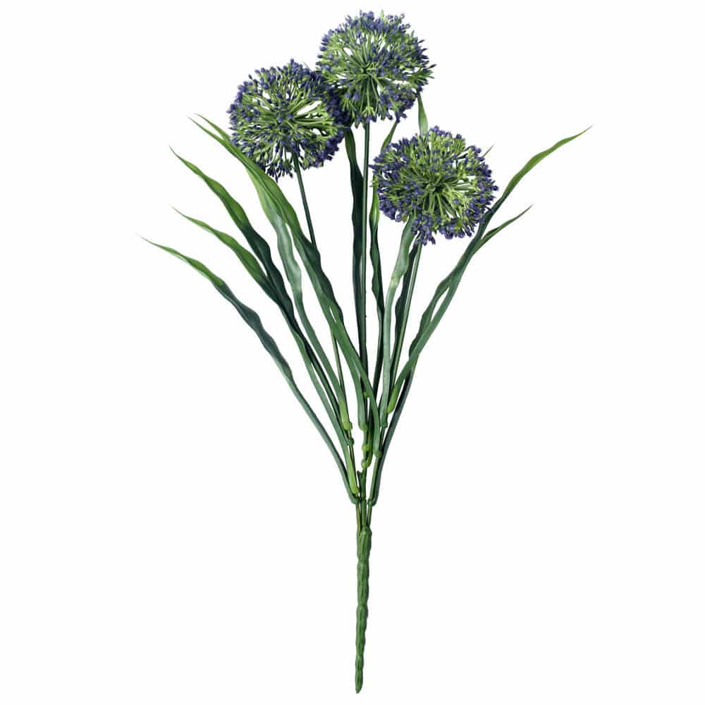 Lush Flowering Purple Hydrangea Stem 35cm UV Resistant - Image 4