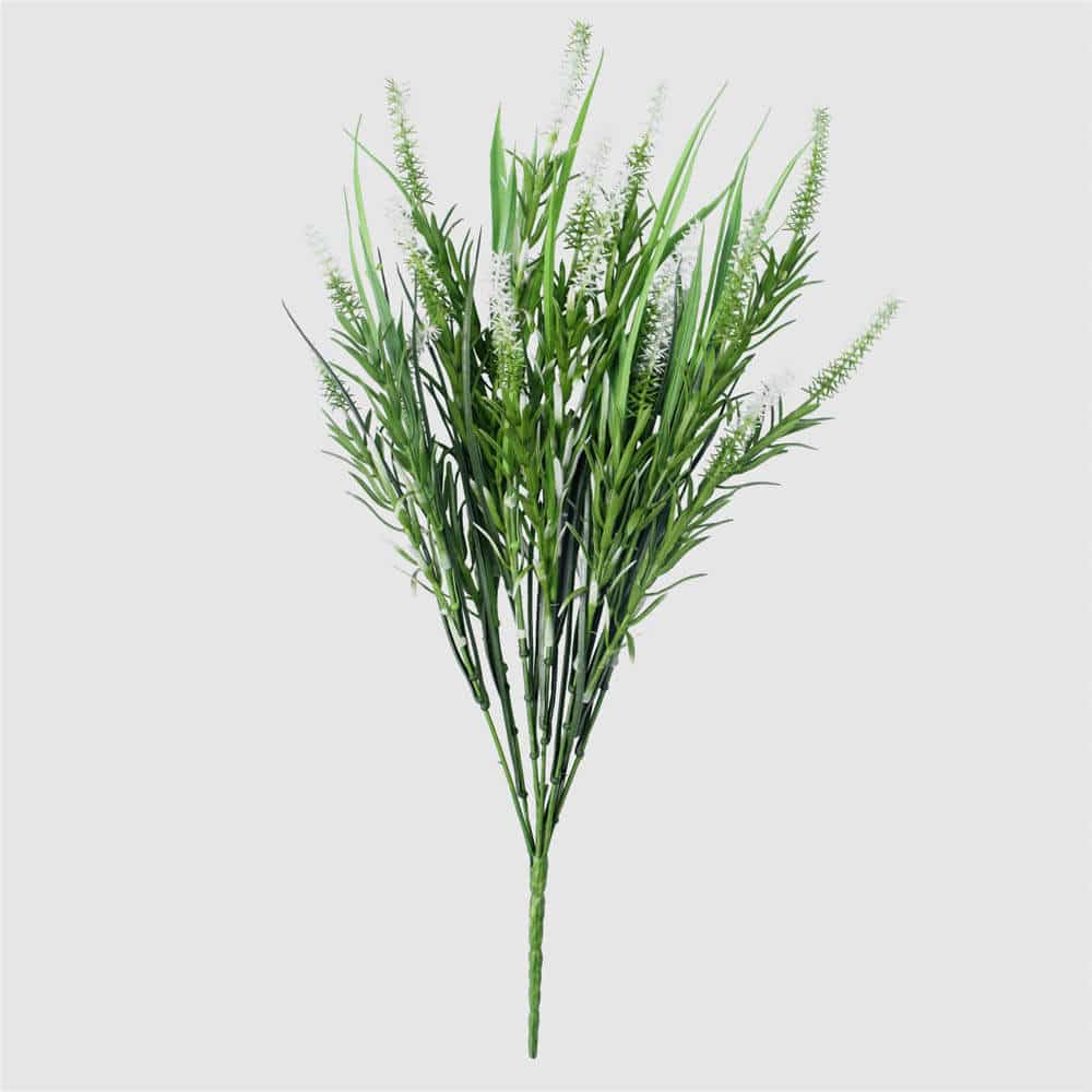 Long Artificial Lavender Stem (White) 50cm UV Resistant - Image 3