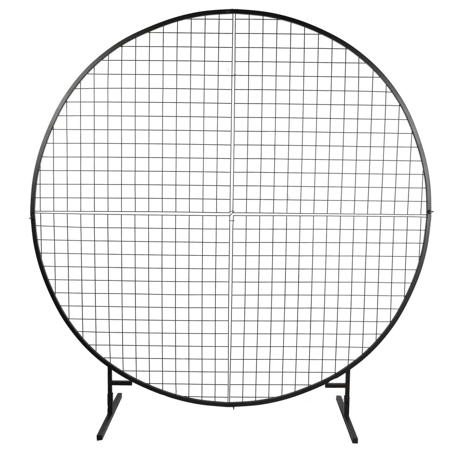 Sturdy Circular Flower Wall / Event Stand 200cm Diameter (Black Frame)