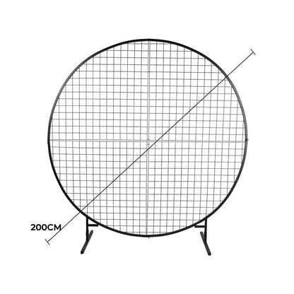 Sturdy Circular Flower Wall / Event Stand 200cm Diameter (Black Frame) - Image 2
