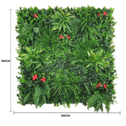 Elegant Red Rose Vertical Garden / Green Wall UV Resistant Sample - Image 2