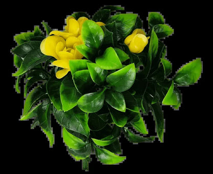 Flowering Yellow Rose Stem UV Resistant 30cm - Image 3