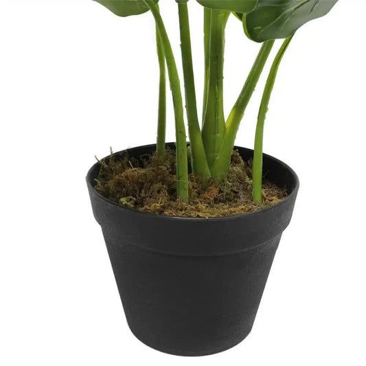 Artificial Potted Taro Plant / Elephant Ear 55cm - Image 4