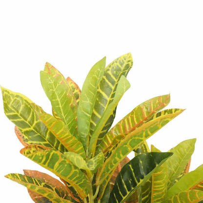 Artificial Potted Flaming Zebra (Codiaeum variegatum / crotons) 55cm - Image 4