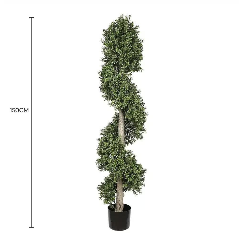 Artificial Topiary Spiral Tree 150cm UV Resistant - Image 2