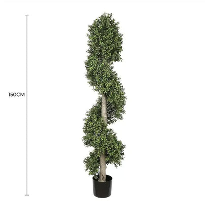 Artificial Topiary Spiral Tree 150cm UV Resistant - Image 2