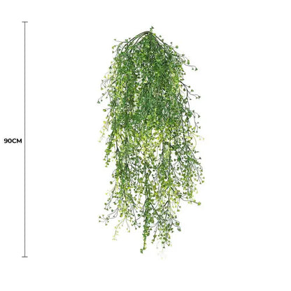 Artificial Hanging Plant (Mixed Green String of Pearls) UV Resistant 90cm - Image 2