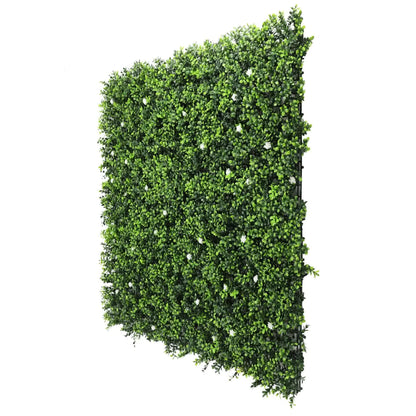 Luxury Flowering Artificial Buxus Hedge Panel UV Resistant Sample - Image 3