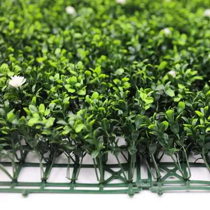 Luxury Flowering Artificial Buxus Hedge Panel UV Resistant Sample - Image 4