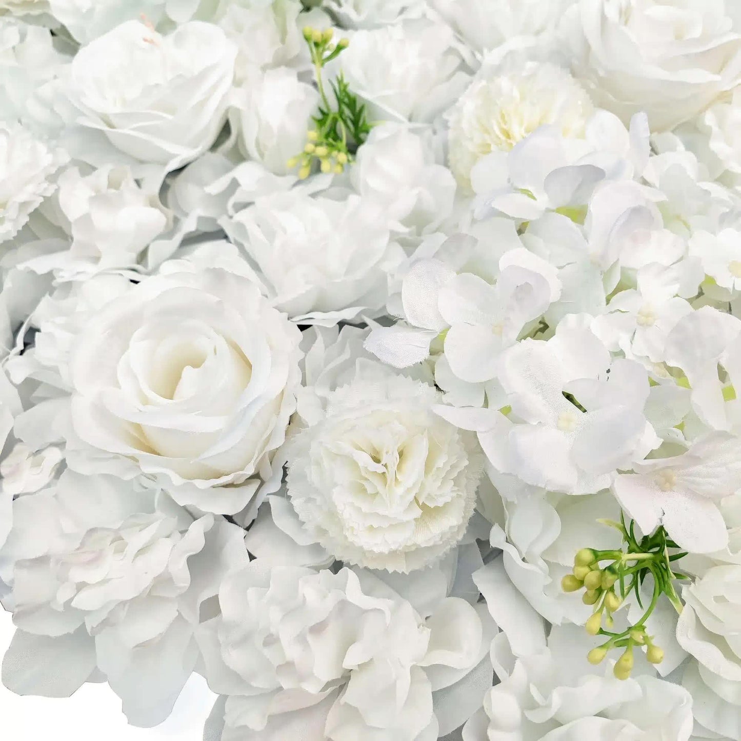 Artificial Flower Wall Backdrop Panel 40cm x 60cm Mixed Whites - Image 3