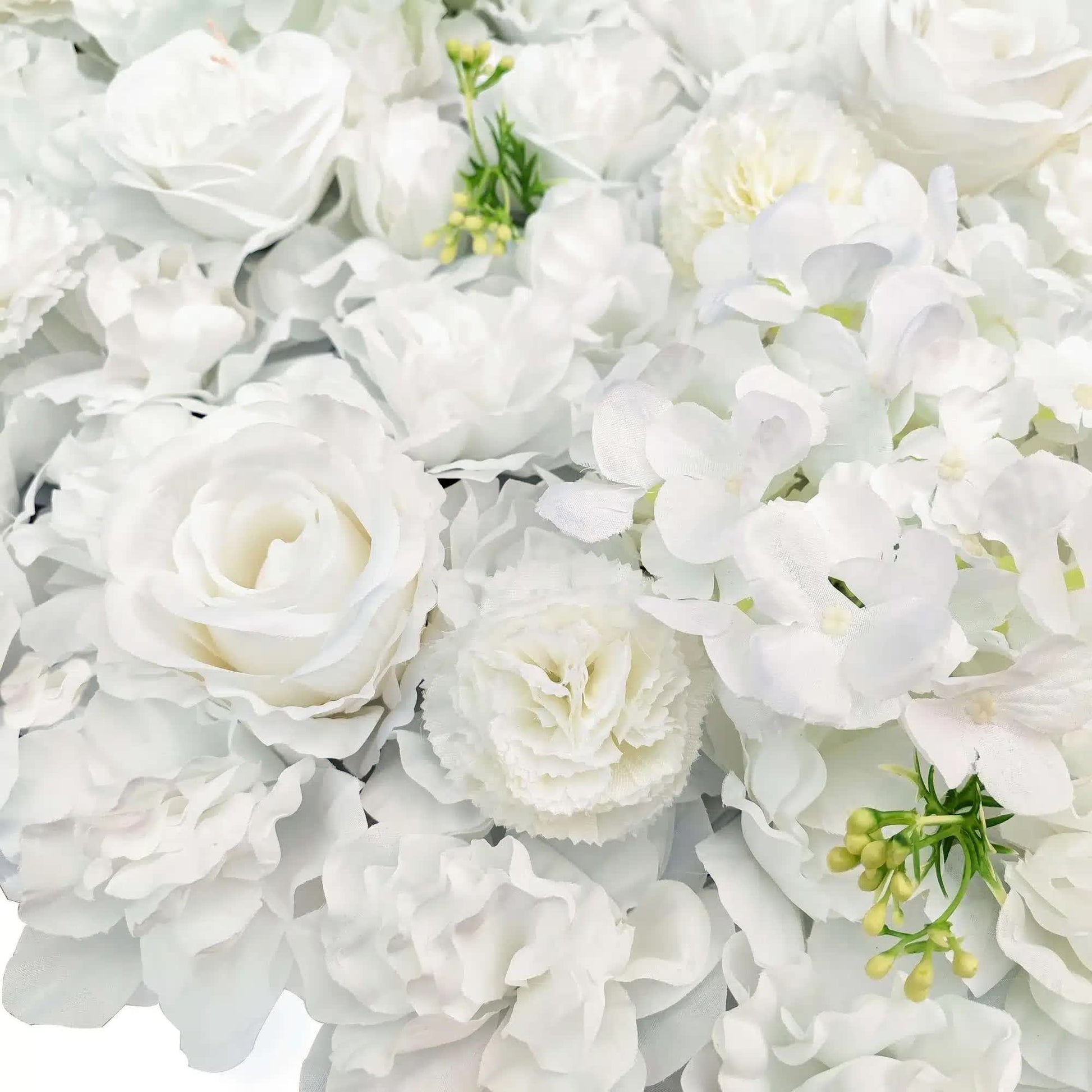 Artificial Flower Wall Backdrop Panel 40cm x 60cm Mixed Whites - Image 3
