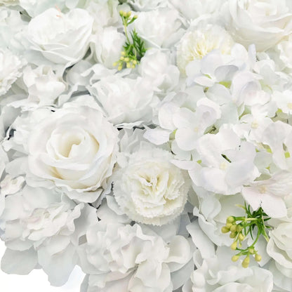 Artificial Flower Wall Backdrop Panel 40cm x 60cm Mixed Whites - Image 3