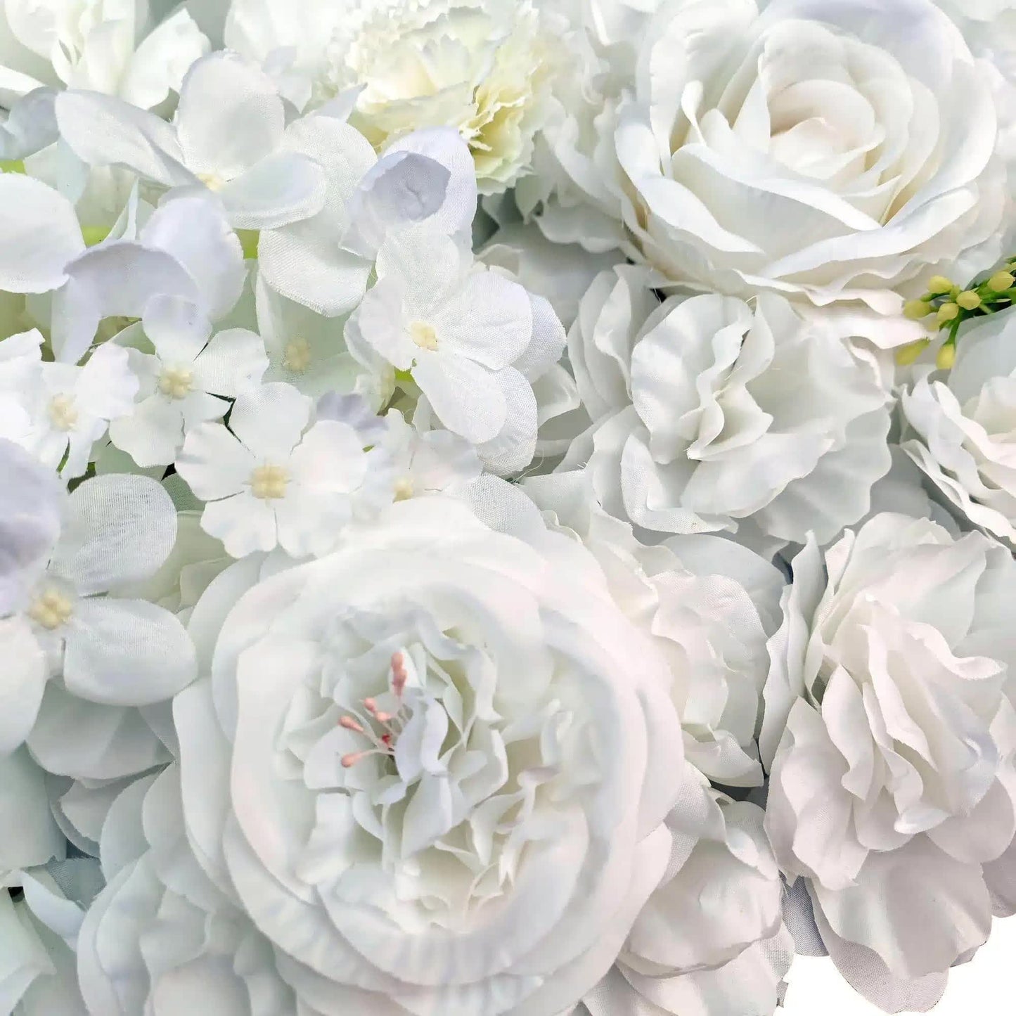 Artificial Flower Wall Backdrop Panel 40cm x 60cm Mixed Whites - Image 4
