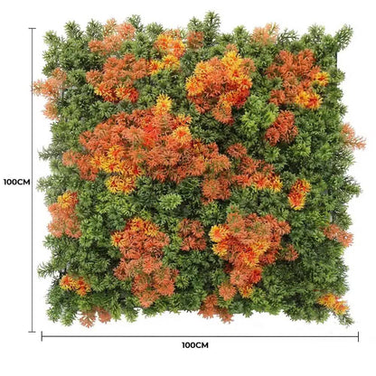 Mixed Orange and Green Moss Panel UV Resistant 100cm x 100cm (Back Order Only) - Image 2