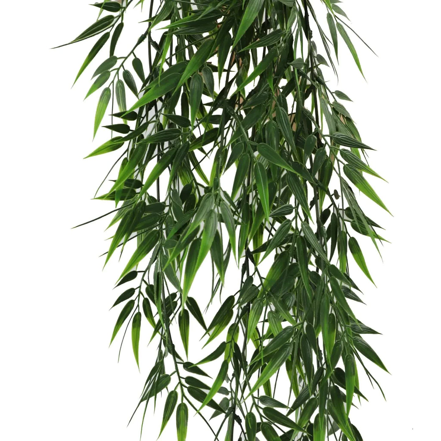 Artificial Hanging Dark Green Hanging Bamboo Leaf Garland Bush UV Resistant and Fire Rated 17cm x 76cm - Image 3