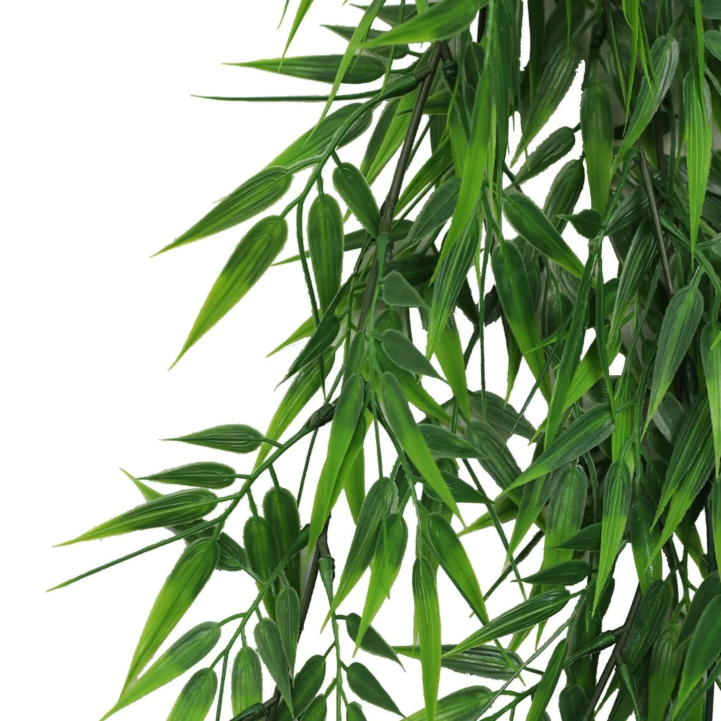 Artificial Hanging Dark Green Hanging Bamboo Leaf Garland Bush UV Resistant and Fire Rated 17cm x 76cm - Image 5