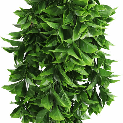 Artificial Dense Hanging Flowering Pothos Bush Vivid Green UV Resistant and Fire Rated 27cm x 72cm - Image 3