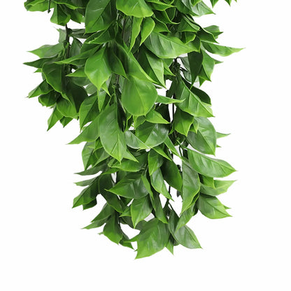 Artificial Dense Hanging Flowering Pothos Bush Vivid Green UV Resistant and Fire Rated 27cm x 72cm - Image 4