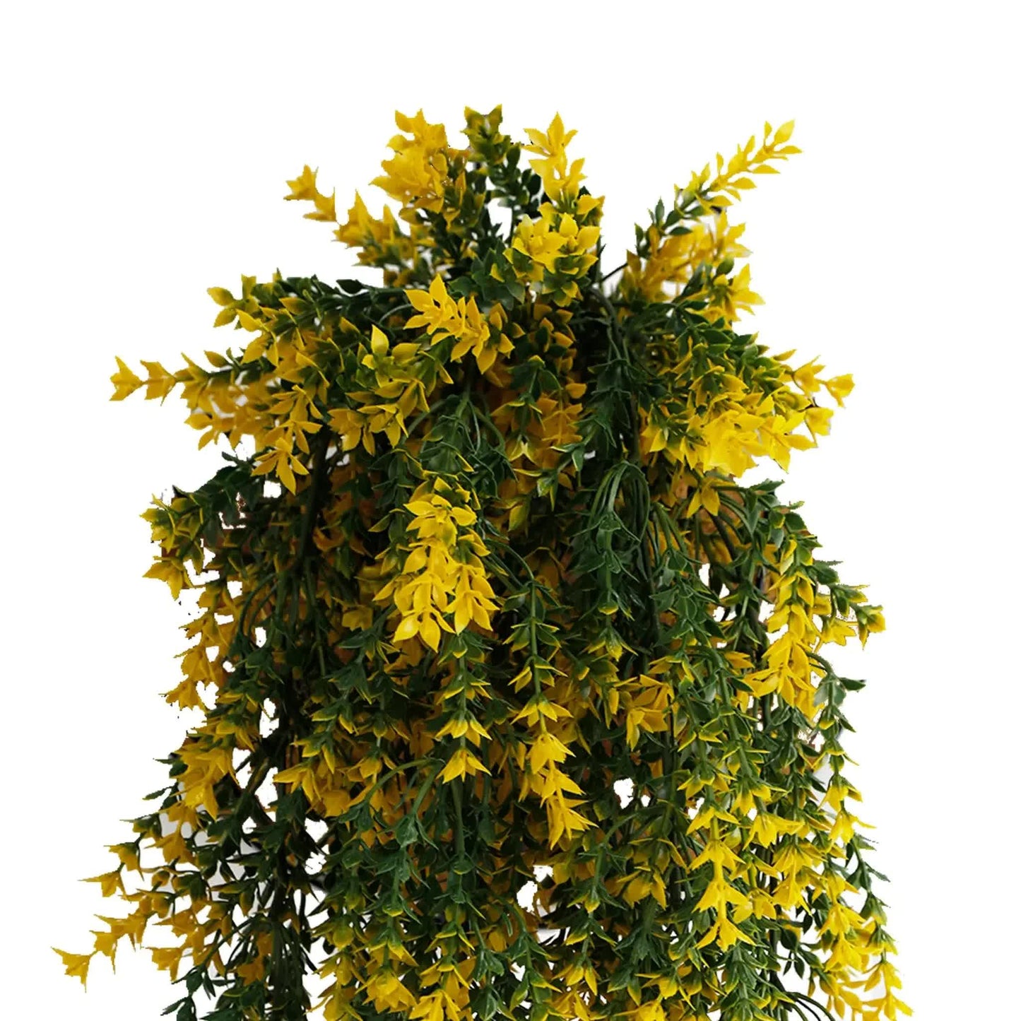 Artificial Hanging Yellow and Green Willow Leaf Garland Bush UV Resistant and Fire Rated 20cm x 76cm - Image 2