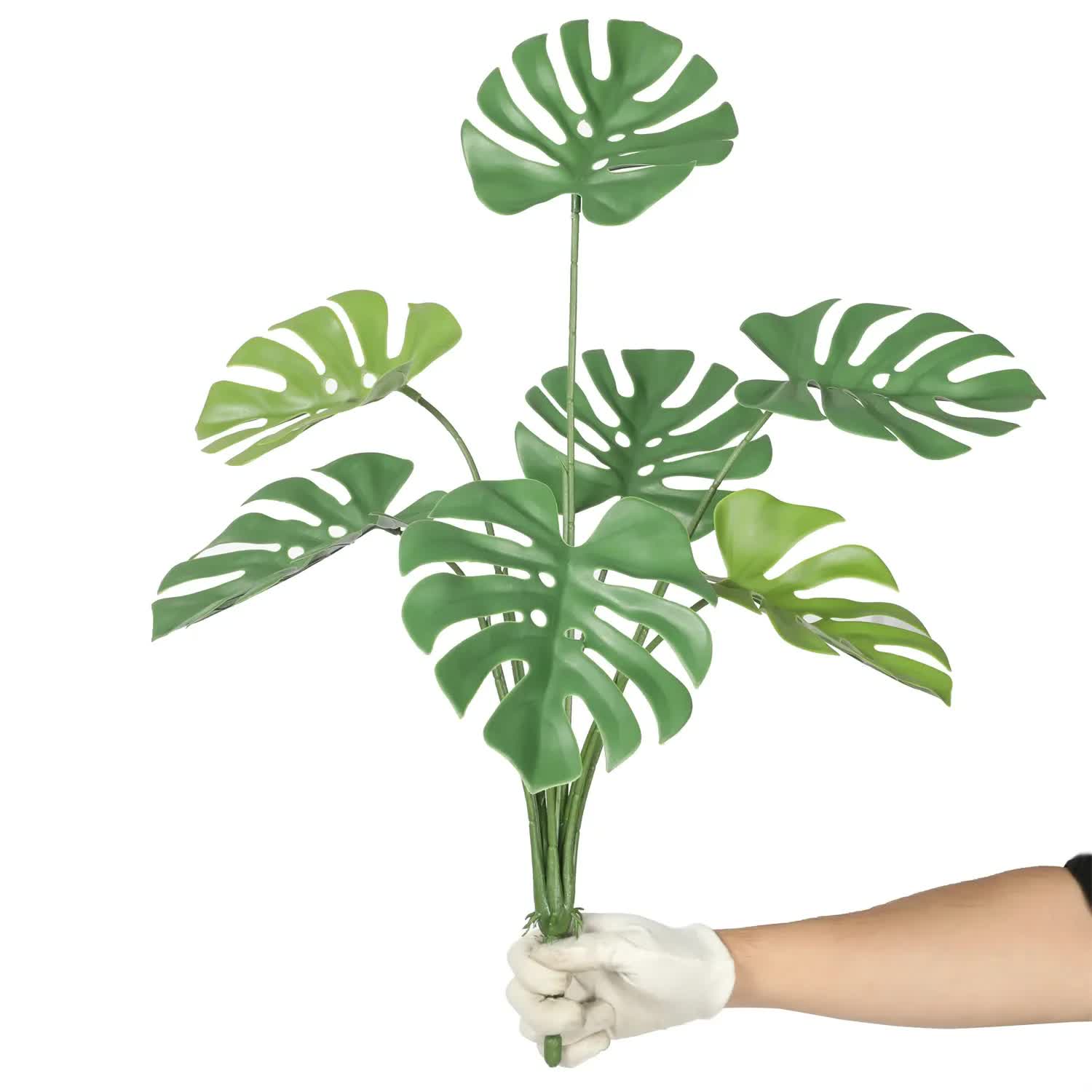 Artificial Monstera Split Leaf Philodendron Plant Stem 60cm UV Resistant - Image 4